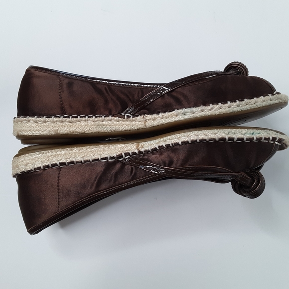 Cole Haan G Series brown peeptoe espadrille - Picture 4 of 8